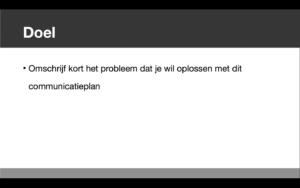 Het doel van jouw communicatieplan