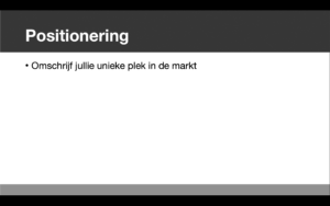 Positionering in jouw communicatieplan voorbeeld